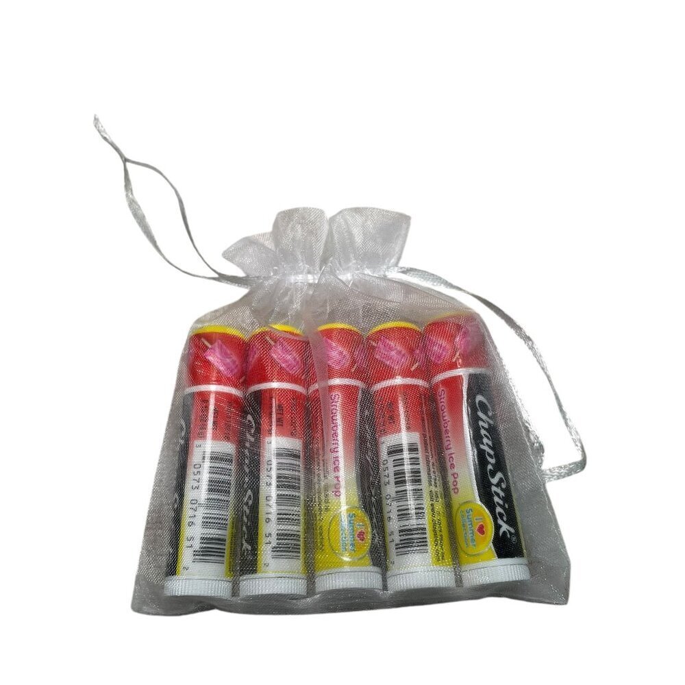 5-Pack ChapStick Strawberry Ice Pop Limited Edition I ♥ Summer Collection – New - Picture 3 of 7